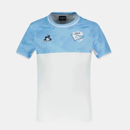 Le Coq Sportif Aviron Bayonnais - Match Outfit Camiseta Aviron Bayonnais para Niño- Rugby | Camisetas