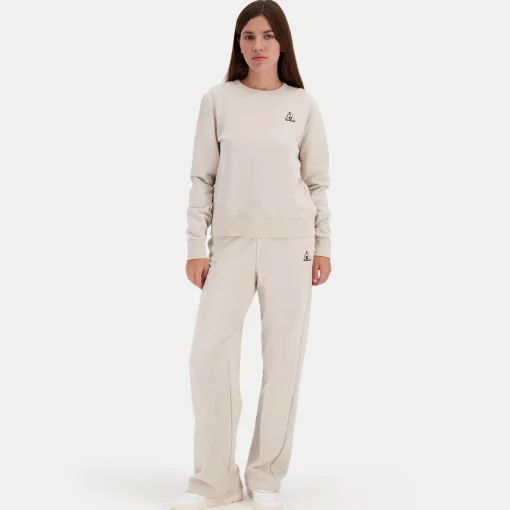 Le Coq Sportif Contemporain Sudadera de mujer con cuello redondo-Mujer Sudaderas