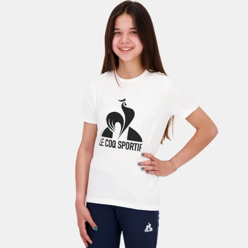 Le Coq Sportif Essentiels Camiseta para Niño - Blanco- Camisetas