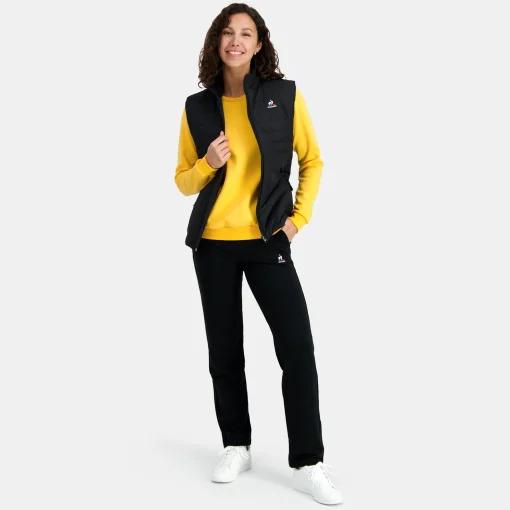 Le Coq Sportif Essentiels Chaqueta De Plumón sans manche Mujer - Negro-Mujer Chaquetas