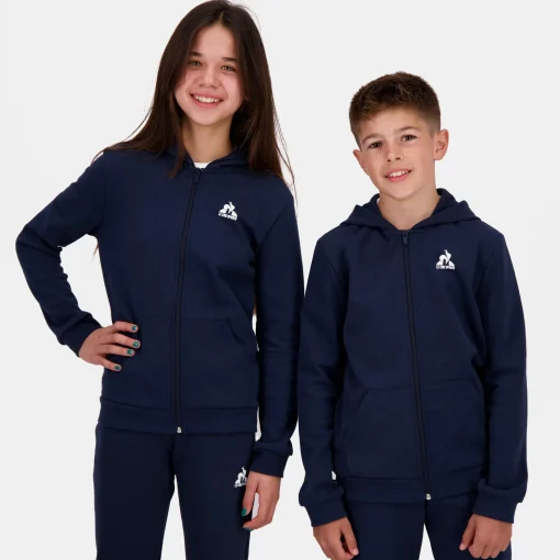 Le Coq Sportif Essentiels Sudadera Con Cremallera para Niño - Azul- Sudaderas