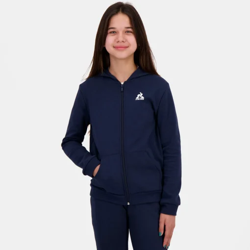 Le Coq Sportif Essentiels Sudadera Con Cremallera para Niño - Azul- Sudaderas