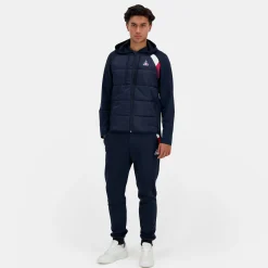 Le Coq Sportif Tricolore Sudadera de hombre TRICOLOR con cremallera y capucha-Hombre Chaquetas | Sudaderas Con Capucha